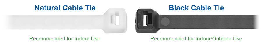 Natural Cable Ties Compared to UV Resistant Black Cable Tie